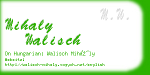 mihaly walisch business card